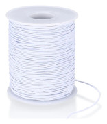 Elastisk tråd, 1 mm x 100 m elastisk pärltråd, elastisk snöre för DIY-halsband, armband, hantverk, smyckestillverkning