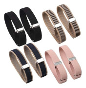 Sleeve Holders - 4 Pairs - Sleeve Garters - Women's and Men's Sleeve Holders - Classic - Elastic - Women Men - Sleeve Holders - Unisex Elastic Armbands