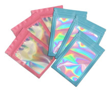 100-pack Presentpåsar 16*9cm Festpåsar Godispåsar Återförslutningsbara Påsar Holografiska Foliepåsar Smyckesförvaringspåsar Förvaringspåsar Återförslutningsbara Med Transparent