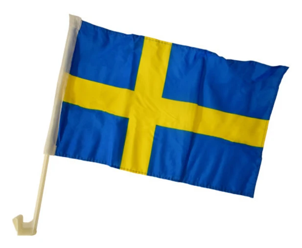 2-pack - Bilflagga Sverige / Svenska flaggan - För bil, flerfärgad