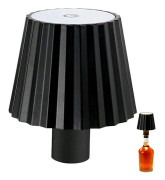 LED Flasklampa, Dimbar Bordslampa för Vinflaskor, 3 Färger för Bar, Hem & Kontor_OF Svart