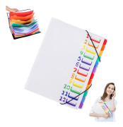 A4 Expandable Project Folder - A4 Sorting Folder - 12 Compartments - Archive Folder with Tabs