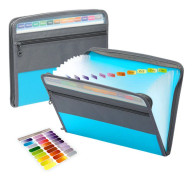 Project Folder - A4 - Foldable File Folder with Tabs - 13 Compartments - Storage Folder/Sorting Folder - Subject Folder ...