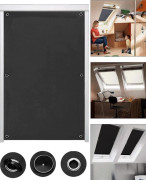 60*93 cm - Mörkläggningsgardin - Ingen borrning krävs - Portabel mörkläggningsgardin - med 7 sugkoppar - Mörkläggande solskydd