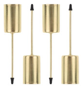 4 st - Ljushållare ljusstake julkranshållare metalldekorationer heminredningsaccessoarer 2,5*2,5*11 cm guldfärgad_yu
