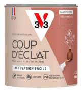 V33 Inomhusväggfärg Coup d'Éclat Rosa terrakotta Matt puder 0,5 L