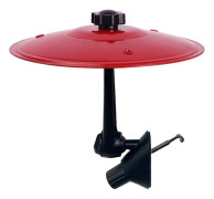 Mini Car Cymbal for Air Vent - Metal Decoration, Fun Gift for Drummers and Music Lovers röd