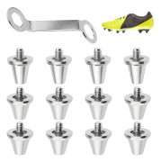 12 stycken - fotbollsdobbar - ersättningsfotbollsdobbar av metall - 8 11mm och 4 13mm fotbollsdobbar - med verktyg
