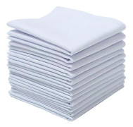 Herrnäsduk 12-pack Vita Näsdukar 40cm x 40cm Business