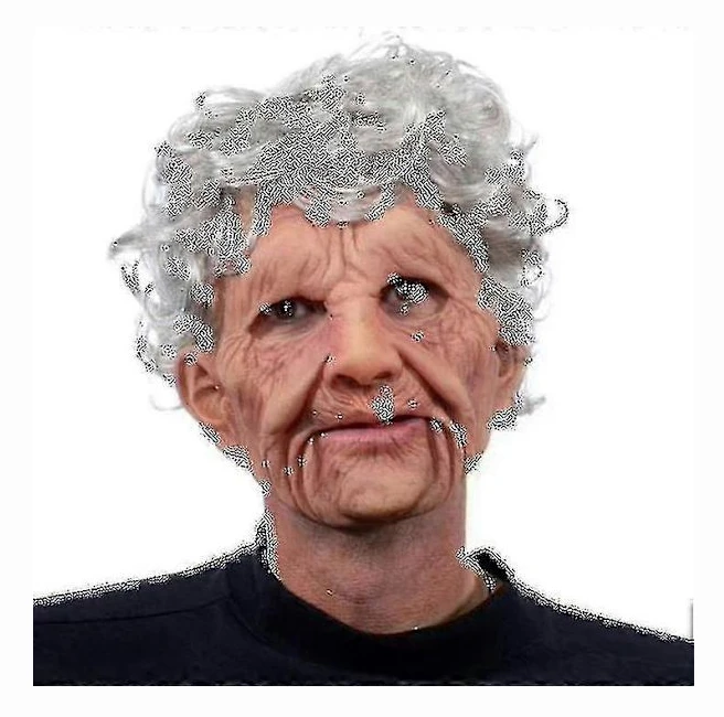 Helt Huvud Latex Tomtemask för Cosplay D