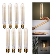 8-pack glödlampor E27 40W, LED och glödtråd, varmvit, för inomhus- och utomhusbruk_TF_TF 8 st, 3x18,5cm
