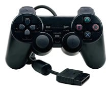Svart Trådbunden PS2-spelkontroll med Vibrationsfunktion, Hög Känslighet, Kompatibel med Sony PlayStation 2 Gamepad med USB-gränssnitt