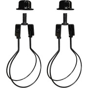 Skärmharpa Basadapter Kit - Inkluderar Trim och Skärmnivellerare för att Hålla Skärmhårdvara på Plats Fjäderklämma för Glödlampa - 2-pack (Svart)