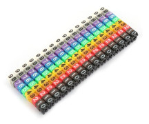 Digital nummermarkör för kabel, färgglad (150 st 1,5 mm²)