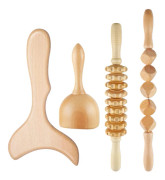 Trä Lymfdränage Anti-Cellulit Kropps- och Skulpteringsmassage Maderoterapi Colombiansk Träterapi Verktygsset för Män Kvinnor~01131