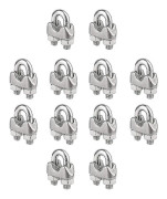 12 Pcs M8 Stainless Steel Wire Rope Clip,wire Rope Clip Cable / U Bolt Saddle Fastener M8,wire Rope Cable For Animal Fence