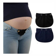 (2 st) Mammabyxor Midjeförlängare Mammabyxor Förlängare Stretchbyxor Midja Justerbara Byxor Förlängare Jeans Mammabyxor - Perfekt
