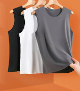 3-pack Thermal Vest for Men, Seamless Base Layer for Autumn/Winter Warmth and Slimming Underwear 3 Dark Gray XL