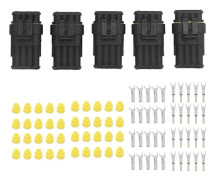 5st 4-Pin Elektrisk Kabelkontakt Vattentät Tät Förslutning Plugg för Bil Lastbil Motorcykel Båtar