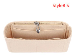 1:a Kvinnor Insert Bag Filt Tyg Handväska Organizer Bag Black StyleB S