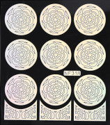 Nagelkonst Stickers Blomma Manikyr Mall Schablon Dekaler NF318