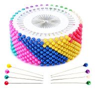 480 stycken huvudstift, pärlstift, långa raka stift, runda smyckestift för bröllop, gör-det-själv-sömnad, hantverk, sömnad, dekorationer, blomsterkorsage