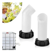 2-pack IBC Dräneringsmunstycke 2\" Dräneringspip Slang 1000l IBC Tankadapter IBC Vattentank Munstycke Kranlock Conn YwQ