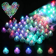 LED Ballonger Ljus, 100 st Mini LED Papperslyktor, Runda Ballongljus, LED Ballongljus för Bröllop