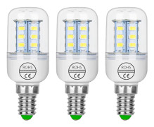 |HH| Hög Ljusstyrka LED Majslampa 3000k/6500k E14 Cri 70+ Flimmerfria Kökslampor - 3-pack