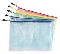 A4 Dokumentficka, 5 st Filfickor, PVC-blixtlåsficka Mappficka