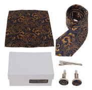 Men's Tie Set Classic Pattern Business Casual Scarf Wedding Party Birthday Gift Box-FX-