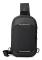 Herr Crossbody Väska Multifunktionell Vattentät Ryggsäck Utomhus Axelväska black