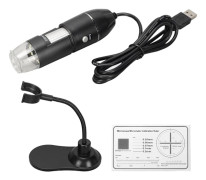 USB-mikroskop 50X till 1000X HD bärbar mini digital mikroskopkamera med 8 lysdioder för Windows PC svart