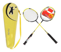 Tåligt badmintonracketset i aluminiumlegering med bärväska