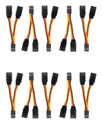 10 st JR/Futaba-stil Servo 1 till 2 Y-kabel Han-splitter Förlängningskabel för RC-modeller 7 cm
