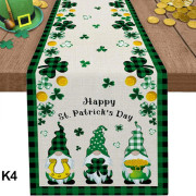 St Patricks Day Bordlöpare, Semesterkök Matbord Dekorationer Shamrock Vår Säsongsbetonade Borddukar För Hemfest d s - 33x183cm