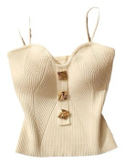 Stickad Camisole SVART Black