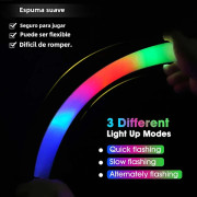 RGB-färg LED-ljusstav, ljus skumstav, animationsrör, jul, födelsedag, bröllop, Halloween-festtillbehör, 5 stycken 5 pieces No,
