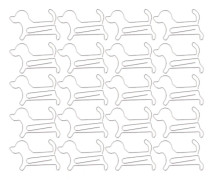 20 st Mini Gem av Papper Silver Hundform Bokmärke Fil Anteckningsbok Clip Kontorsmaterial