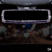 Glänsande Bilspegelskydd Dekorativa Bling Bilspegel Auto Fodral med Rhinestone Backspeglar Biltillbehör Interiör~00759