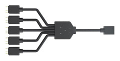 ARGB 1 till 5 3-stifts 5V Flexibel Fläkt RGB-adapterkabel Dator för chassikontaktdelare för MSI