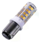 2025 BA15d Dubbel Kontakt Bajonett Sockel LED Majslampa LED Lampa 220V för Symaskin Pfaff Singer Privilege Bernina etc Lampa 2 stycken [DB] Warm White