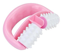 Rosa Anti Cellulite Massage Roller Kroppsrulle Vått och torrt för cellulitreduktion Kroppsmassage Roller Borste För Ansikte Armar Axlar Rumpa Baksida Ben