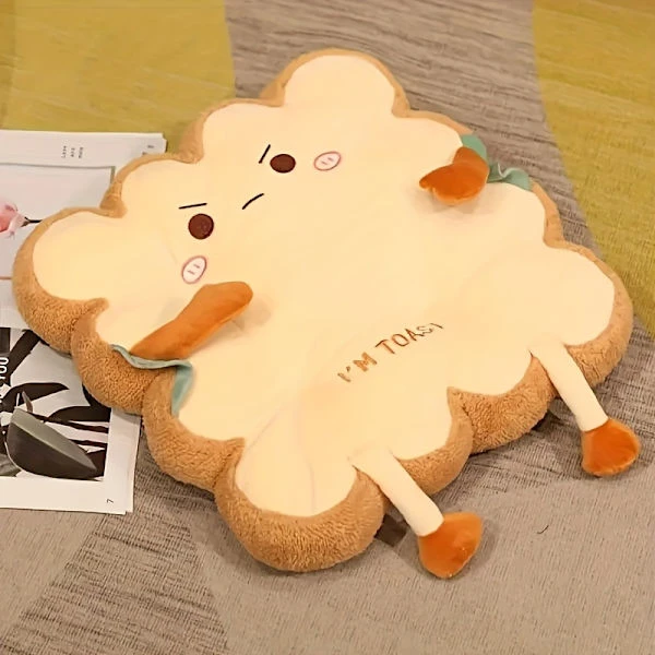 VISNFA Cute Cartoon Figure Car Lumbar Pillow - Soft, Lightweight