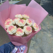 Handstickad Rose Flower Solros Flätad Flower STYLE 4 STYLE Style 4