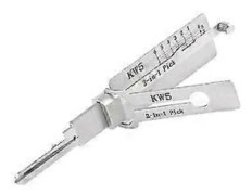 Lishi 2 i 1 verktyg Kw5 för dörr civil låsöppnare handverktyg professionell låssmed hand t