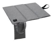 Bärbar USB-uppvärmd Sittdyna - Justerbar Temperatur Laddningsbar Uppvärmd Kudde för Kontor, Stadion, Utomhuscamping och Fiske Light Grey