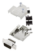 Amphenol L17D45ZK09+L717DE09PST D-SUB stiftlist set 45° Polnummer: 9 Skruvar 1 st