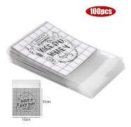 100 st Rutiga Krispiga Kakförpackningspåsar Ha en Bra Dag Självhäftande Påse Transparent Kexpåse 7x7cm 10x10xm (FMY) 10x10cm 100 st 10x10cm 100pcs