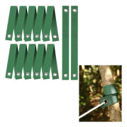 12-pack - Stödband för trädstammar - Rätar ut nyplanterade träd och ger orkansäkert skydd - Grön - 3,8 x 40 cm